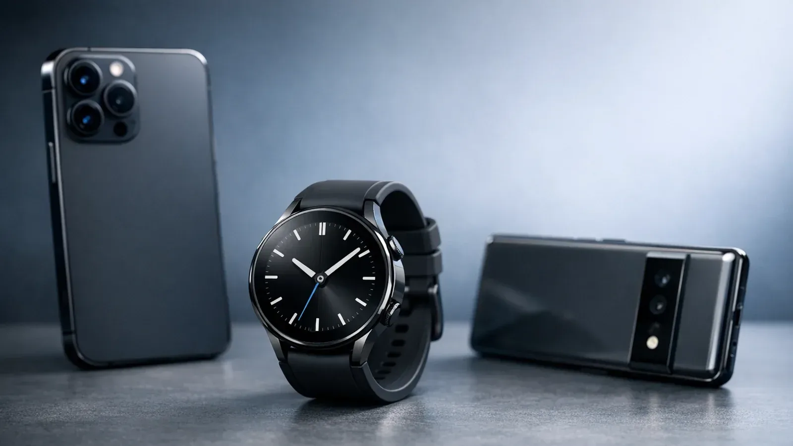 Smartwatch for two phones: iPhone and Android cover